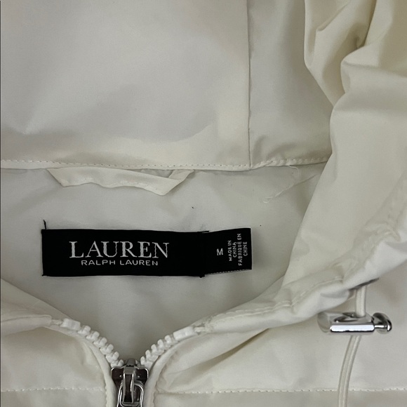 Lauren Ralph Lauren Cream Hooded Puffer Vest - Picture 5 of 12
